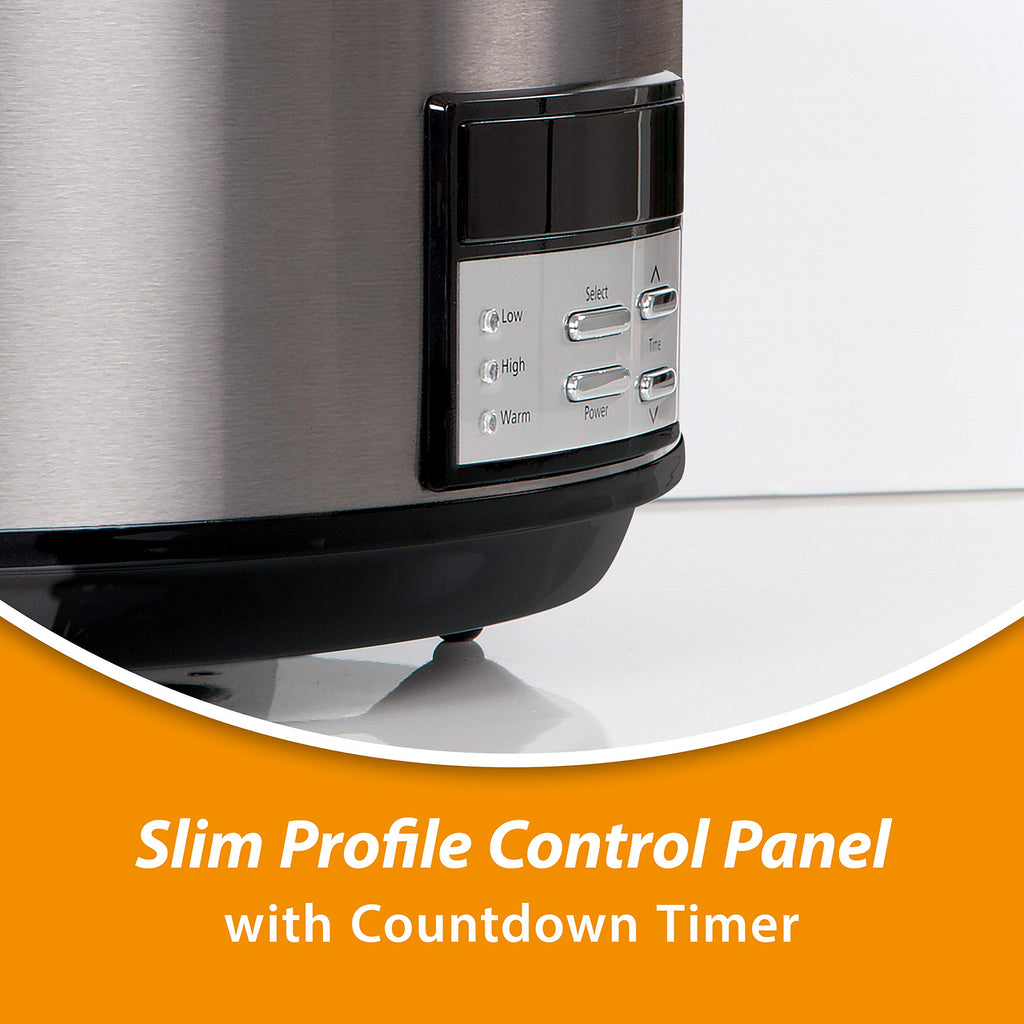 8 Quart Programmable Slow Cooker + 7 Quart Oval Manual Slow Cooker, Stainless Steel A789218