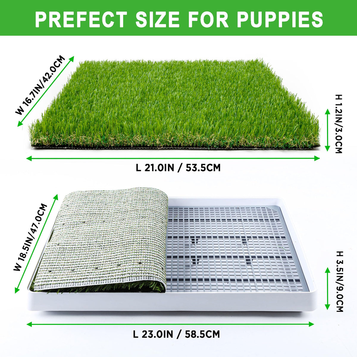 Indoor Fake Grass Pad with Tray Q104783