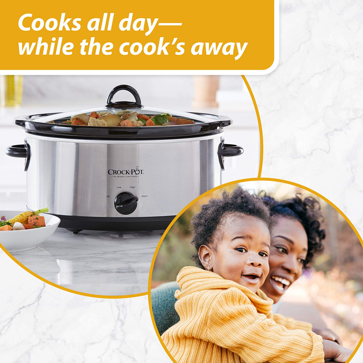 8 Quart Programmable Slow Cooker + 7 Quart Oval Manual Slow Cooker, Stainless Steel A789218