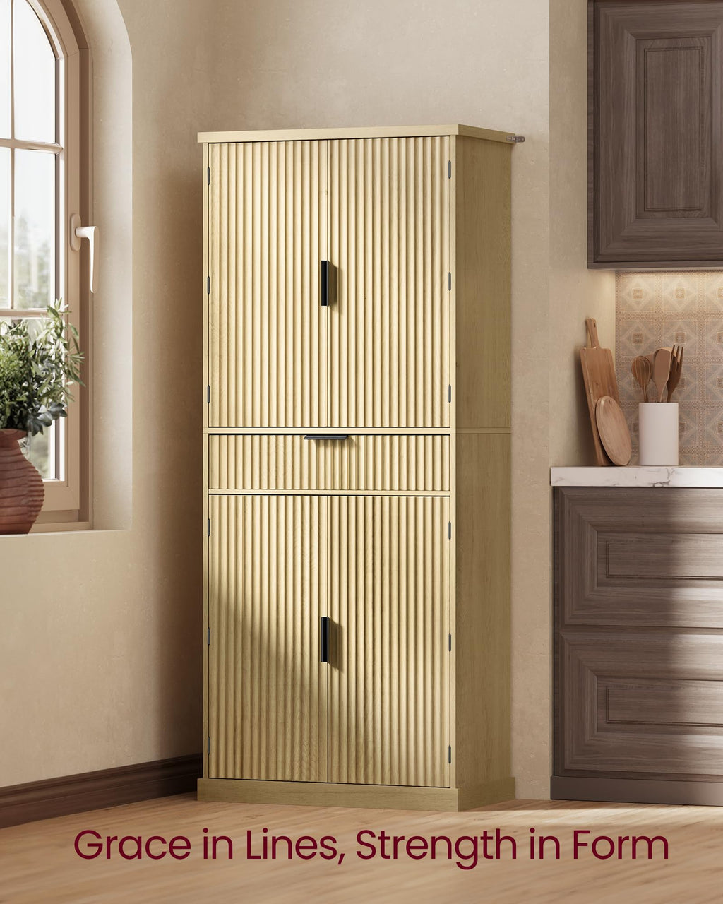 Freestanding Tall Cabinet with Drawer P319
