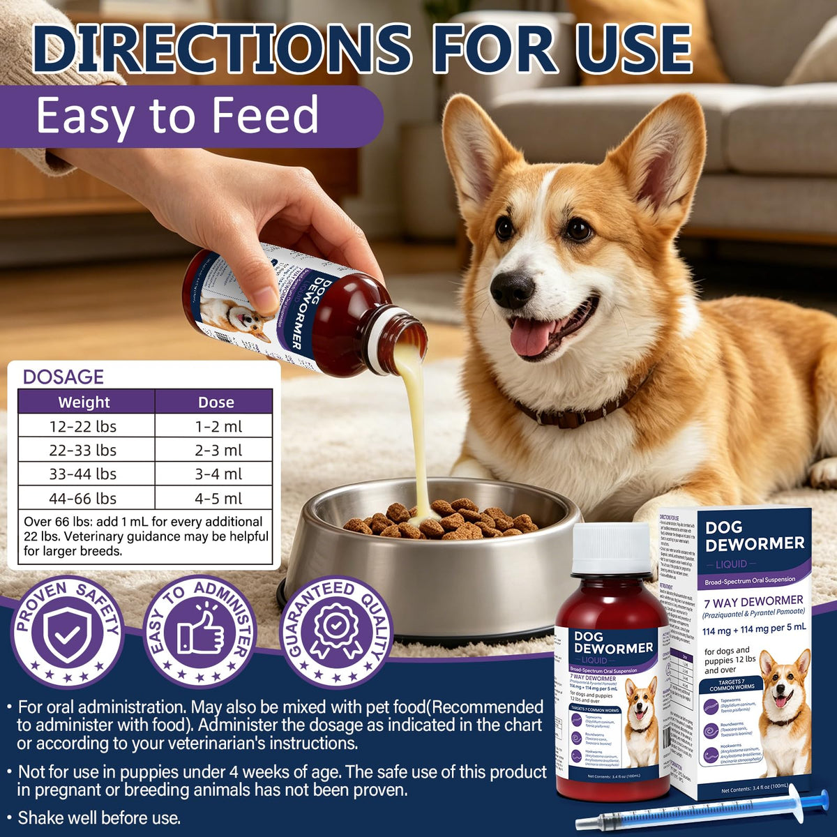 7 Way Dog Dewormer 3.4 fl oz X716