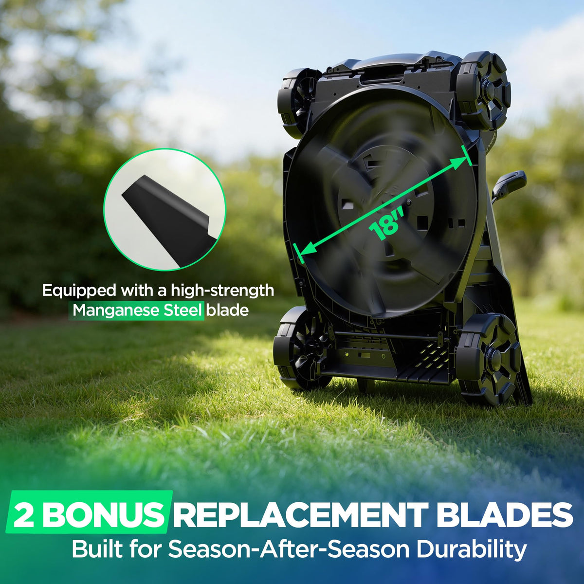 18" 40V Self-Propelled Cordless Electric Lawn Mower P1934