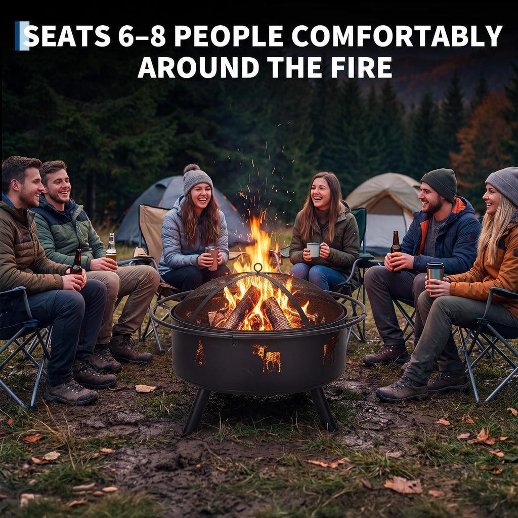 32" Round Wood Burning Fire Pit Z409152