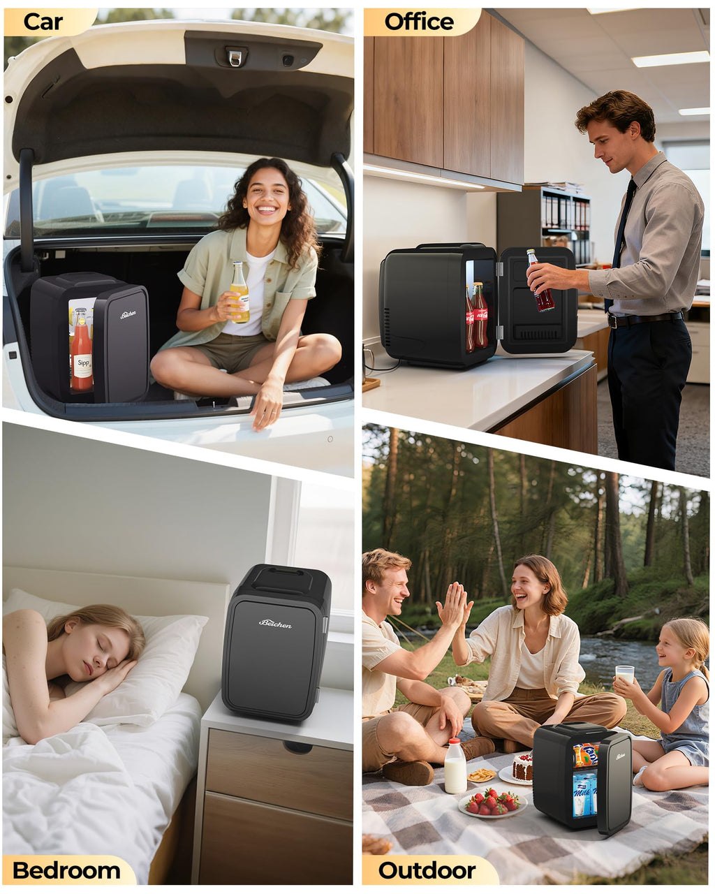 4 Liter 6 Can Portable Mini Fridge H485536