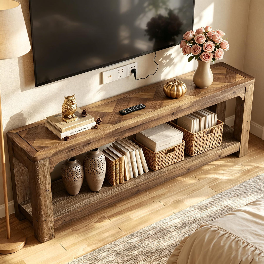 63" Solid Wood TV Stand D1897