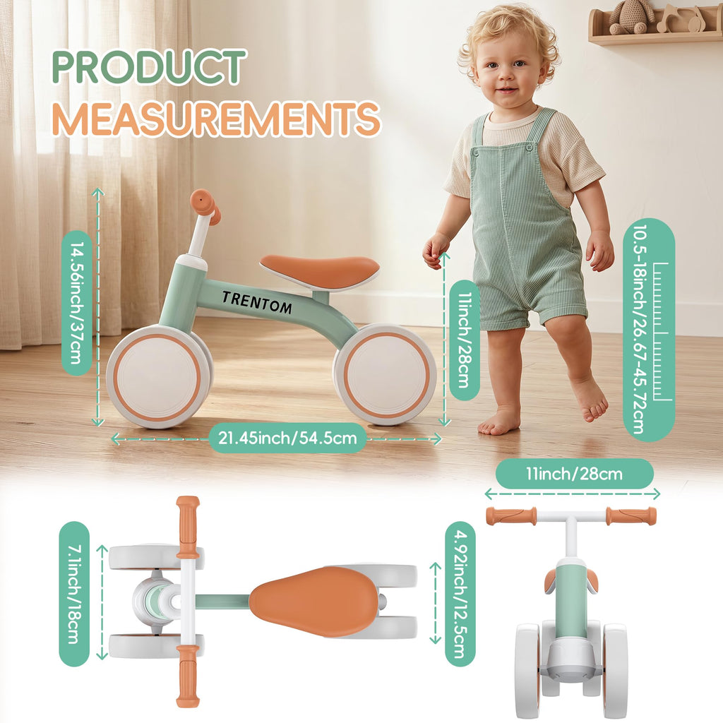 Lightweight No Pedals 4-Wheel Toddler Balance Bike B6724
