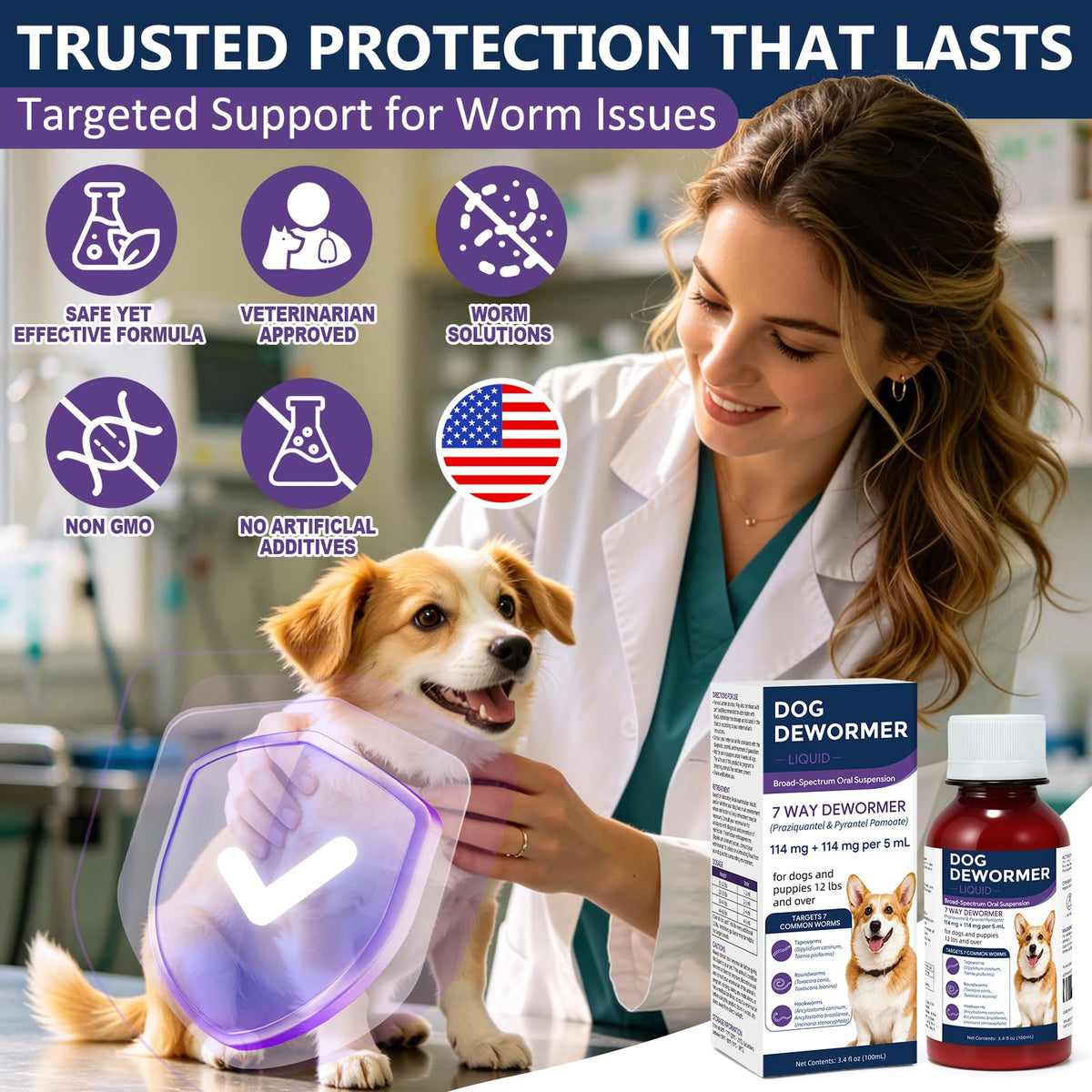 7 Way Dog Dewormer 3.4 fl oz X716