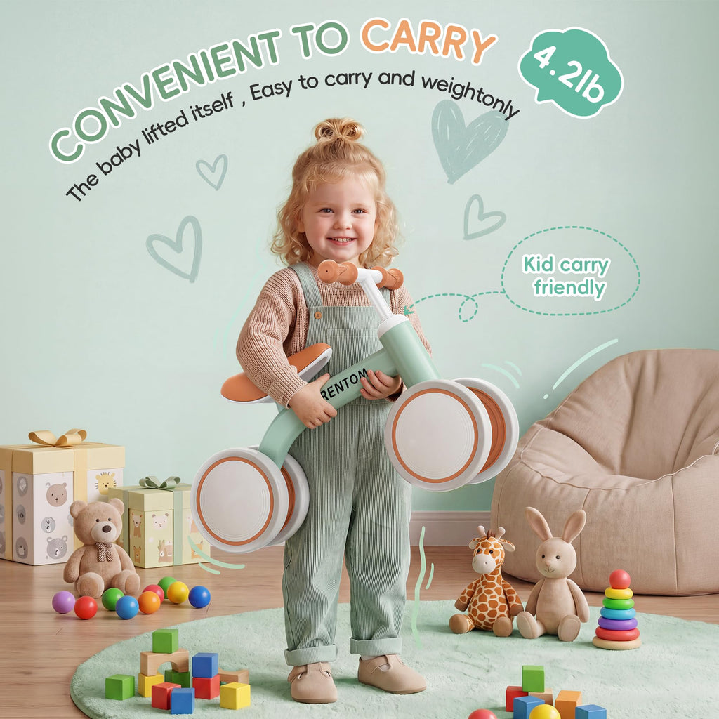 Lightweight No Pedals 4-Wheel Toddler Balance Bike B6724