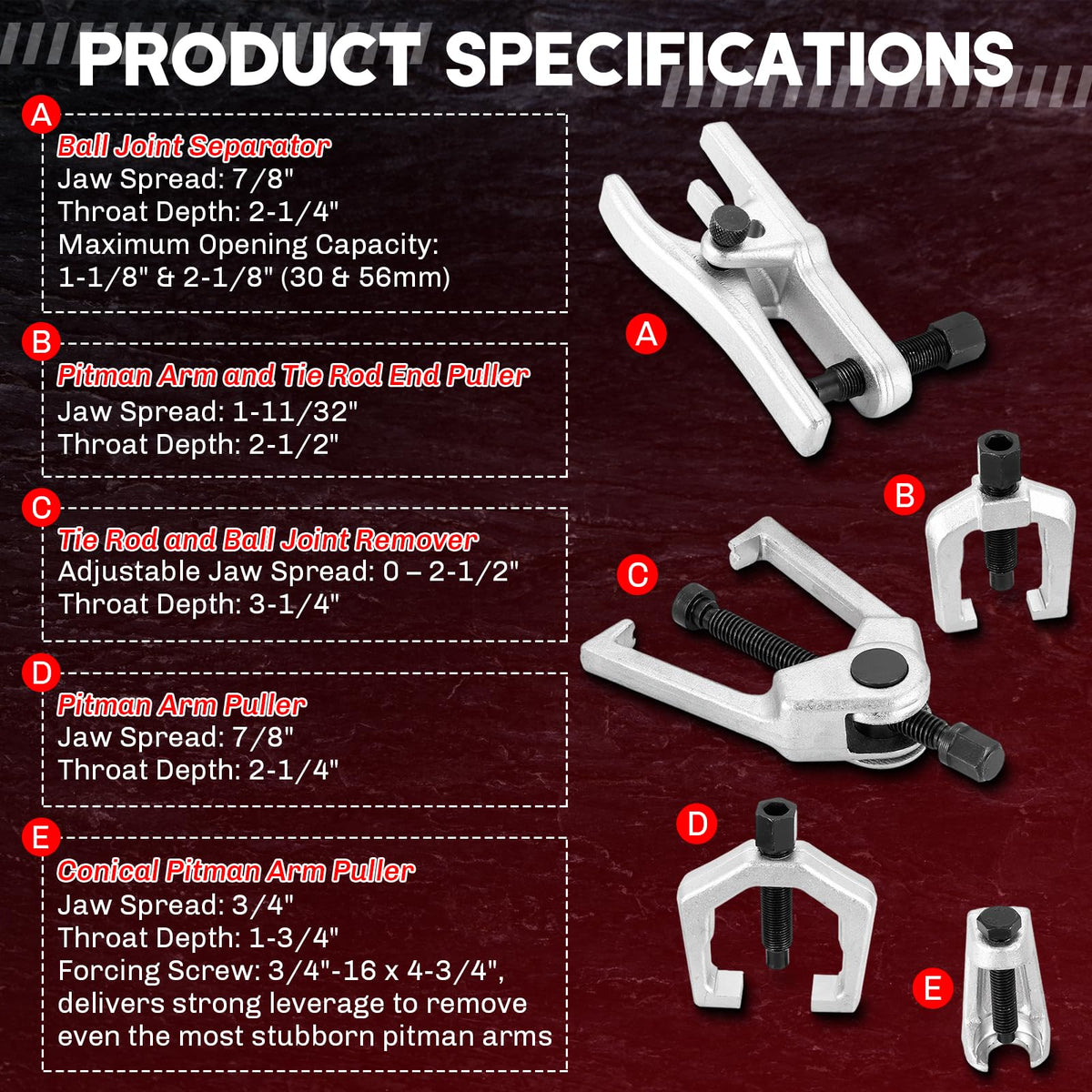 5-in-1 Ball Joint Separator Y96946