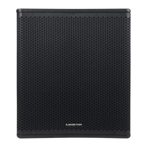 18" 1600W Powered PA/DJ Subwoofer with Class-D Amplifier, Birch Plywood, Black F4943