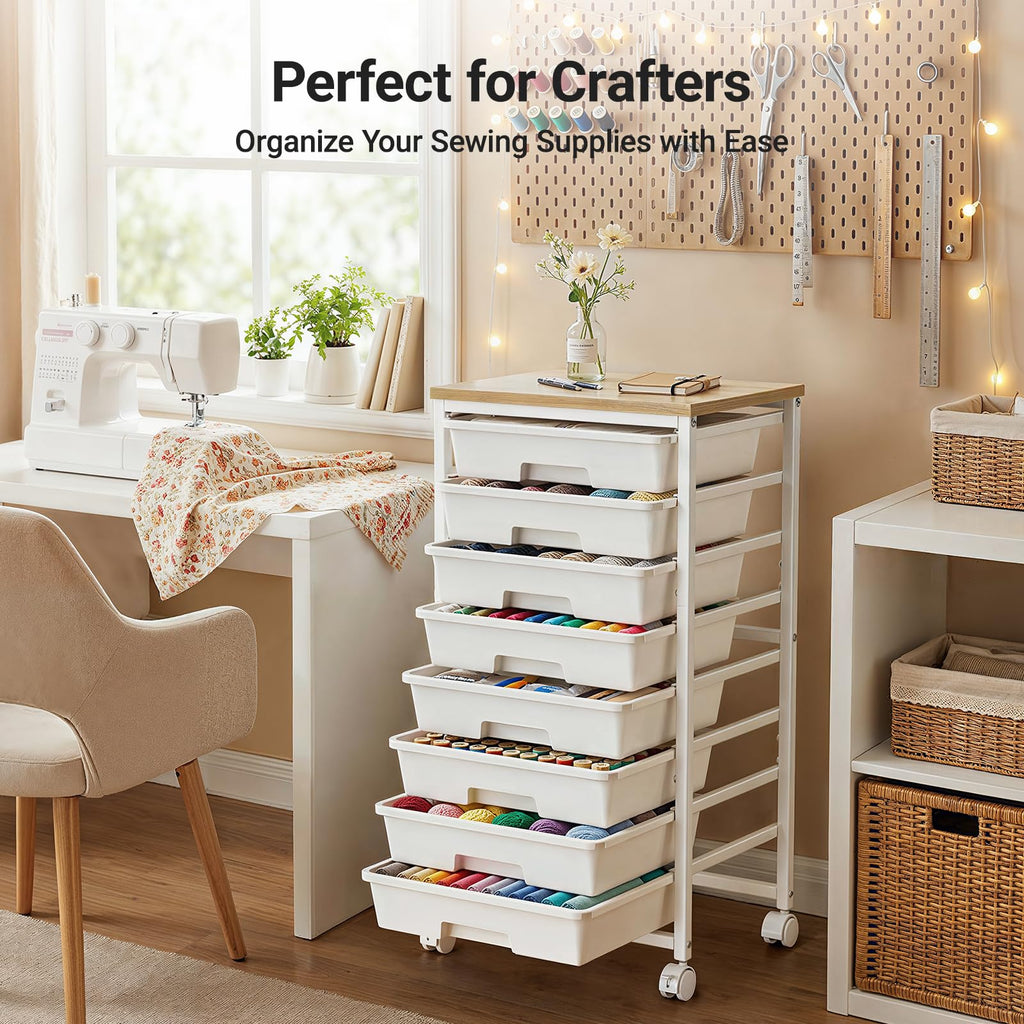 Rolling Cart with 8 Drawers P85612