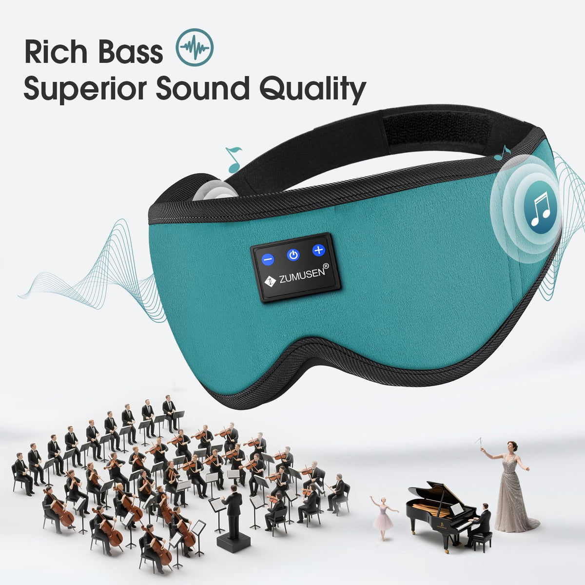 Bluetooth Sleep Headphones 3D Wireless Music Eye Mask N8150