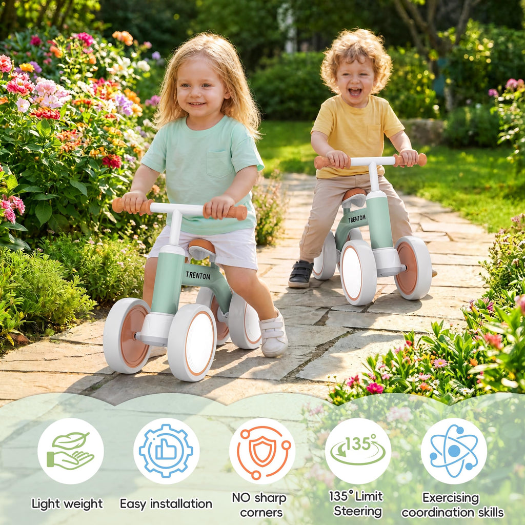 Lightweight No Pedals 4-Wheel Toddler Balance Bike B6724