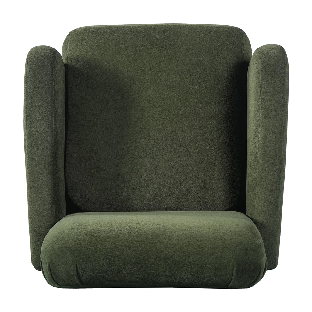 Olive Green Velvet Upholstered Accent Chair Set of 2 Q83922