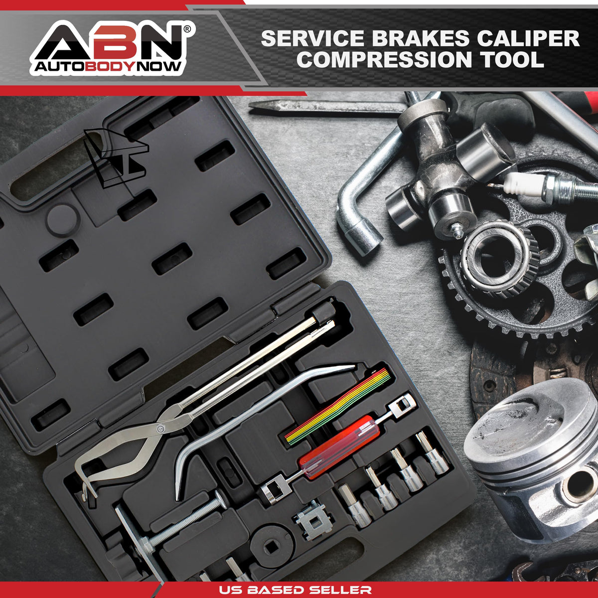 15-Piece Brake Kit with Brake Caliper Tool U303