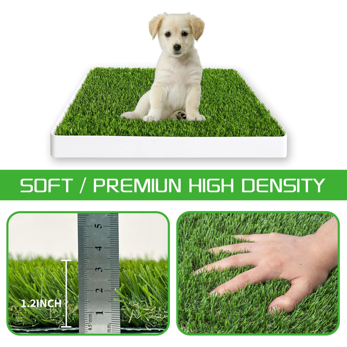 Indoor Fake Grass Pad with Tray Q104783