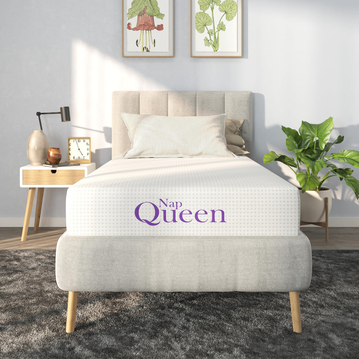 8 Inch Twin Size Bamboo Charcoal Memory Foam Mattress S4052