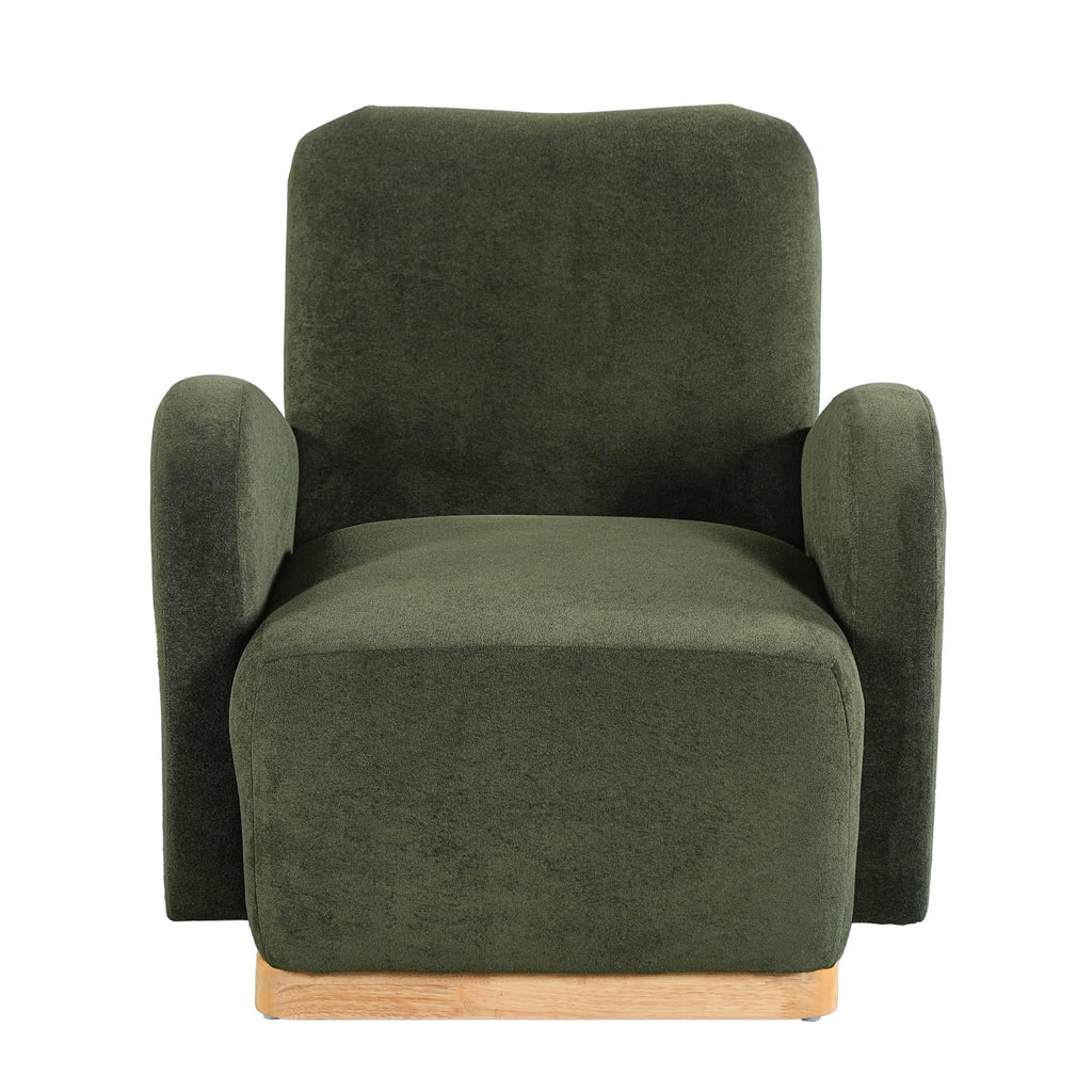 Olive Green Velvet Upholstered Accent Chair Set of 2 Q83922