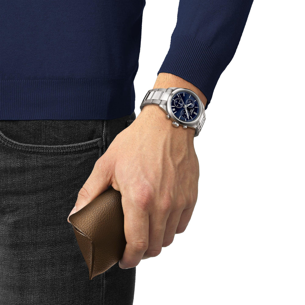 Blue Dial 40mm Quartz Chronograph Watch H354623